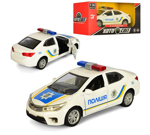 Машина метал. Toyota POLICE (AS-1832)